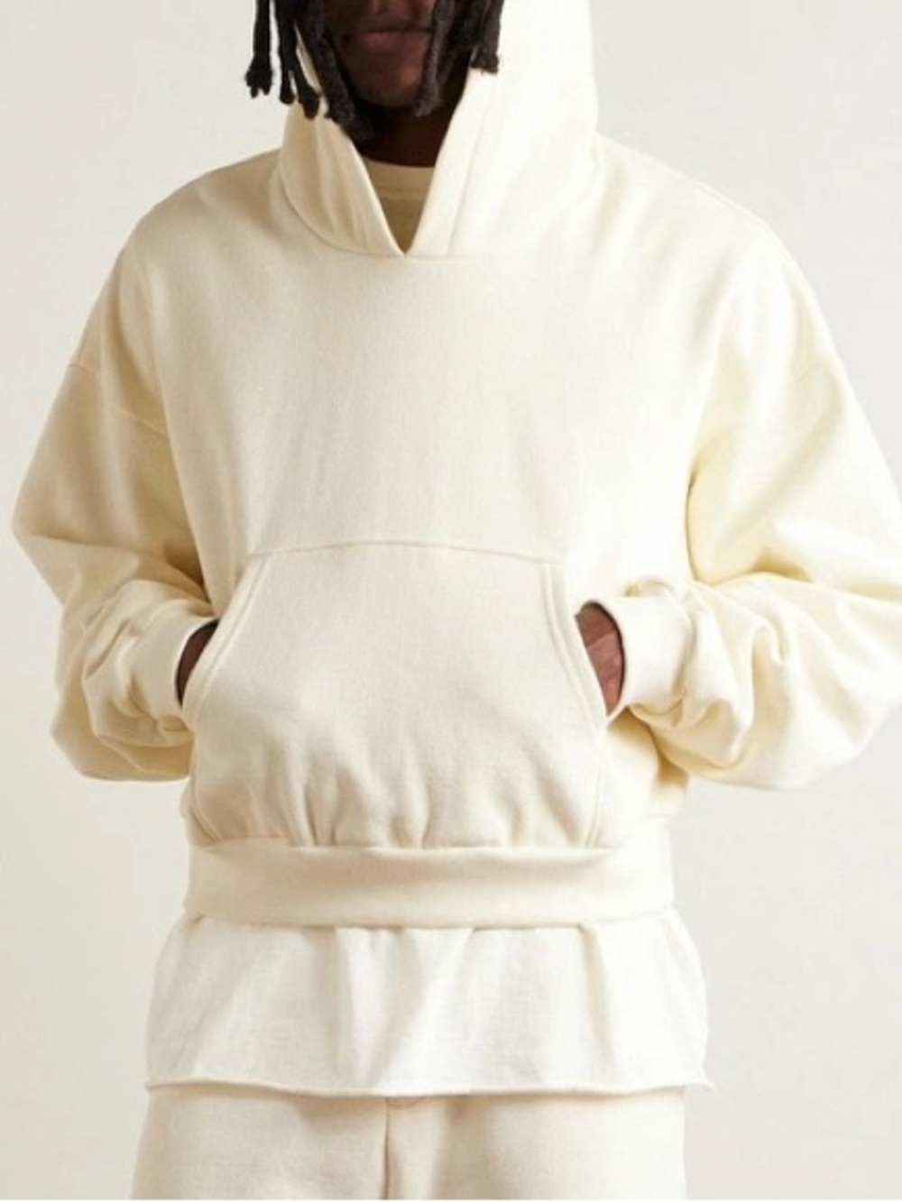 John Elliott Tilted Cropped Cotton-Jersey Hoodie